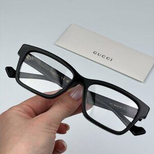 Gucci GG1476OK 001 BRAND NEW Eyeglasses Black Rectangle Women